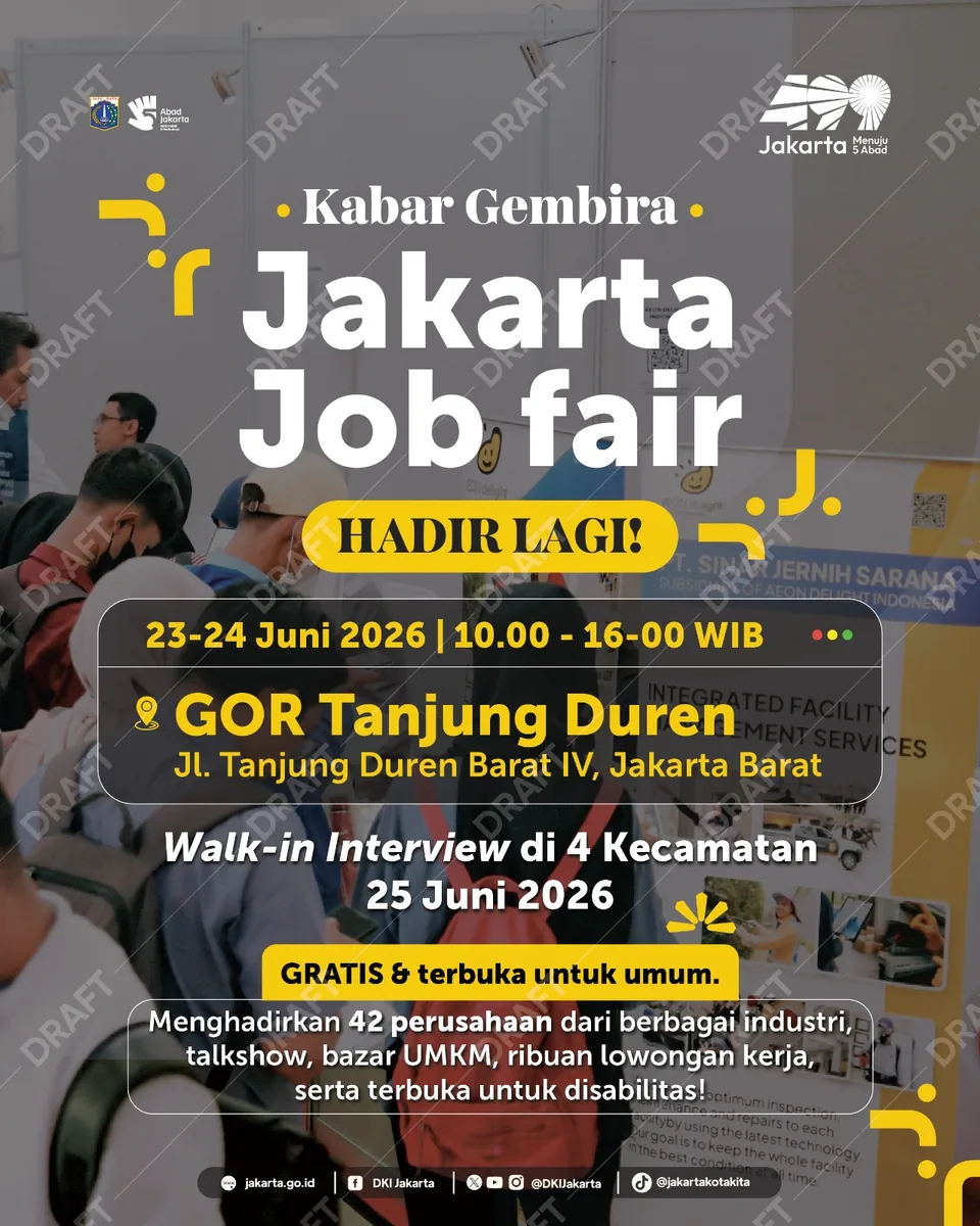 Job Fair Kabupaten Bangkalan 2026 (Suku Dinas TKTE Wilayah Kabupaten Bangkalan Barat) : 23-24 Juni 2026