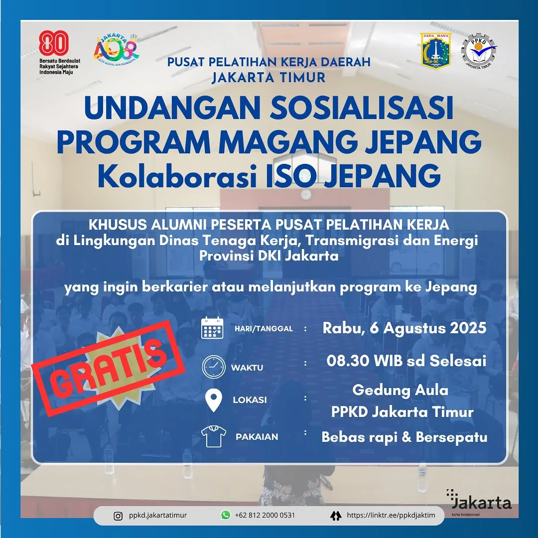 UNDANGAN SOSIALISASI PROGRAM MAGANG JEPANG – PPKD KABUPATEN BANGKALAN
